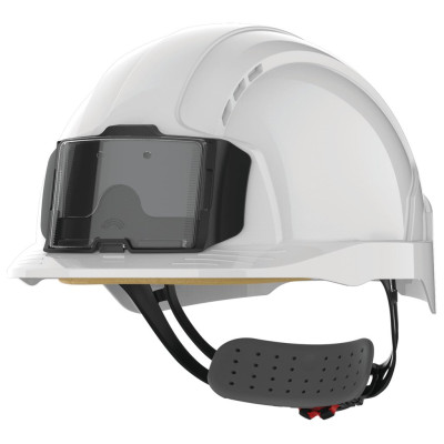 Capacete de segurança EVOLite® com porta-crachá, ventilado, fecho de cremalheira